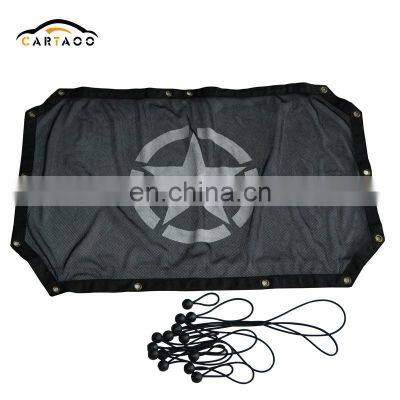 Black Roof Sunshade Net for Jeep Wrangler JK Car Front Sunshade