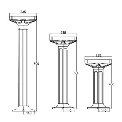 Large Solar Bollard Light DLW-S-001 photo-2