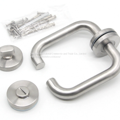 Satin Finish Entrance Door Handle Fire Rate Door Handle Stainless Steel Interior Door Handle photo-4