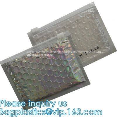 Bubble Bags Zip Padded Pouch For Beauty Skin Care Slider Zipper Lock Bag Colored Customized PVC Slider Zipper Bubble Bag photo-3