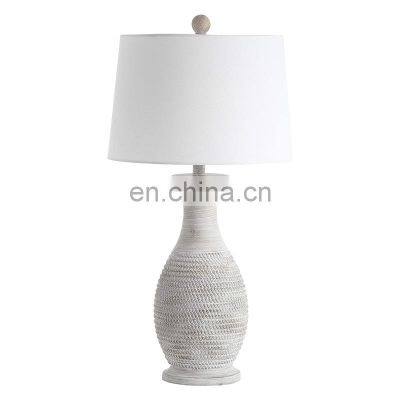 Hot Sell American Vintage Table Lights for Living Room Hotel Home Decoration Top White Pot Ceramic Table Lamp photo-2