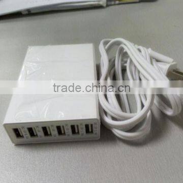 6 times 5V 1.5a universal travel adapter with usb port