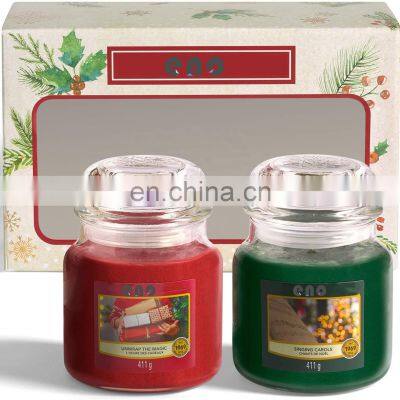 ENO Custom Christmas Fragrance Three Pcs 4oz Holiday Candle Gift Sets Soywax Scented Candle for Candle Lover photo-3