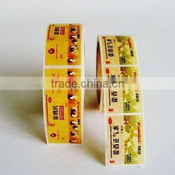 self-adhesive Drugs label rolls