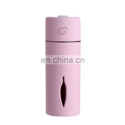 New Design Leaf Pattern USB Rechargeable Mini Ultrasonic Humidifier for Car/Home/Outdoor