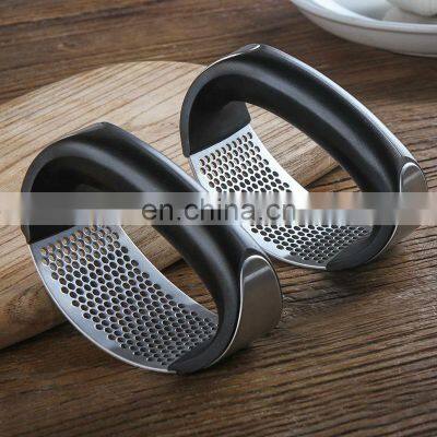 Hot Sale Professional Kitchen Gadgets 2022 Plastic Stainless Steel Rocker Mincer Crusher Garlic Too Press Chopper and Roller photo-4
