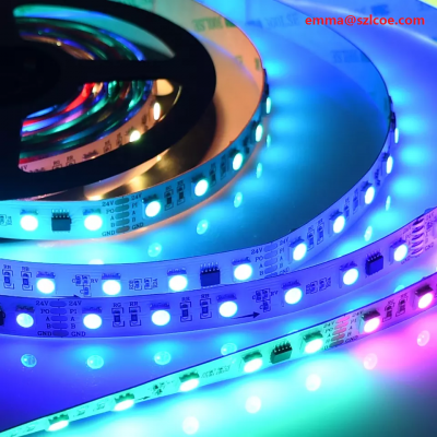 Dream color 512 DMX512 Addressable Rgb 5050 Flexible DMX Strip 12V 24V Flex dmx512 Digital Rgb LED Strip Light