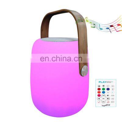 gift restaurant club lounge home Factory Price New Amazon rechargeable cordless Portable plastic music speaker with led lighting