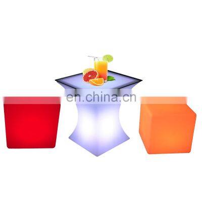 wholesale outdoor party decoration led chair cube bar furniture cube chair led sofa sets