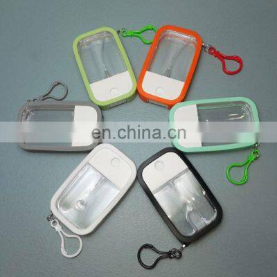 Silicone Holder Keychain Card Mist Sprayer Plastic Flat Card Type Alcohol Spray