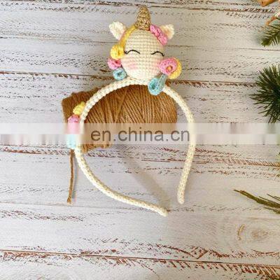 Hot Sale Crochet Unicorn headband Accessories For babies, Hair Bow Vietnam Supplier Cheap Wholesale