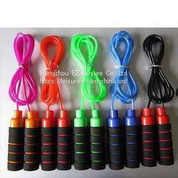 Hot Sale Custom Material And Styles Fitness Exercise Flexible PVC Jump Rope with EVA Handle