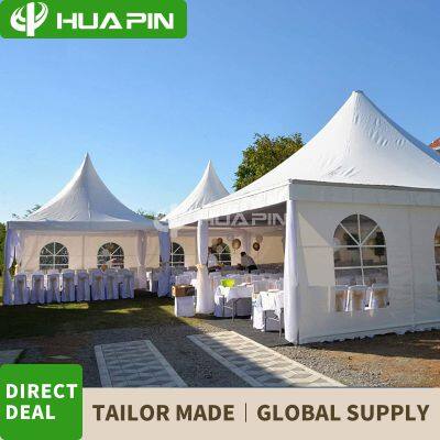 Promotion Aluminum Alloy Advertising Market Fair Luxury Outdoor Heavy Party Tent Pagoda 6x6 Meters