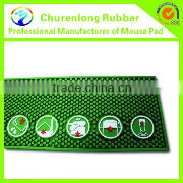 2016 wholesale add your own logo flexible bar spill mat/rail spill mat