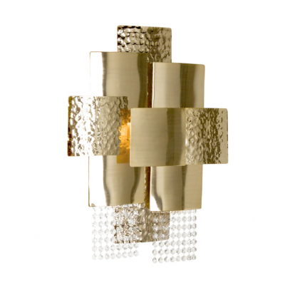 Modern Luxury Brass Crystal Wall Lamp Hotel Room Lamps​ photo-3