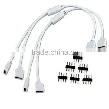 1 to 2 Ports Female Connection Cable 4 Pin Splitter for LED Color Changing Strip Lights