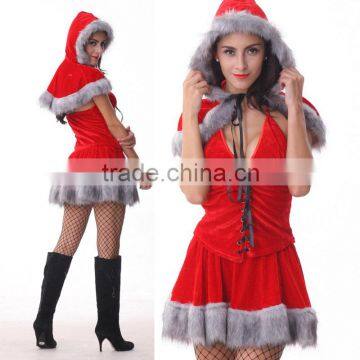 Wholesale Sexy Fashion Cheap Christmas Party Dress Hot Sweet Santa Christmas Costume