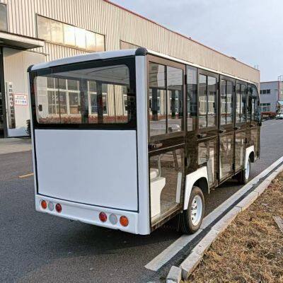 Electric Tour Vehicle, Fully Enclosed Sightseeing Bus, Factory Shuttle Bus, Customer Reception Vehicle, 14-seater Electric Sightseeing Bus With Full Glass Doors photo-5