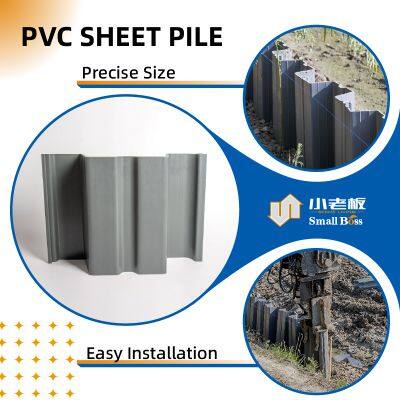 Article populaire aux Philippines et au Vietnam - Palplanche en vinyle Ecolock de type U/Z pour mur de soutènement maritime et protection des rivières