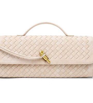 Handmade Woven Accordion Bag for Women, Crossbody Monk Strap Bag, Horizontal Clutch Evening Bag, Versatile Shoulder and Crossbod photo-4