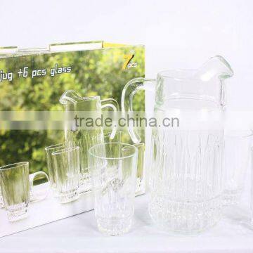 7pcs glass drinking pitcher set