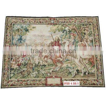aubusson wool handmade tapestry wall hanging