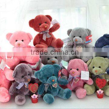 colorful plush toy bear wholesale for company promotion gifts