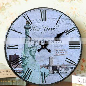 New Products Wholesale Cheap Handmade Antique Wooden Clock Wall Clock