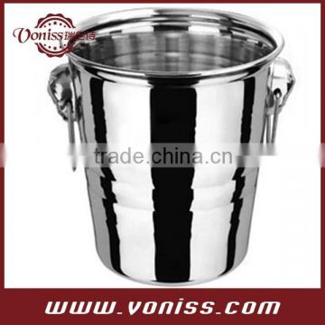 Stainless Steel Champagne Bucket Wine Beer Ice Bucket keep white wine or champagne cold for hours.