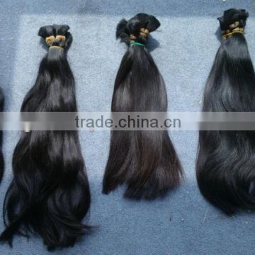 100% virgin remy human hair bulk/top quality unprocessed indian human hair/virgin hair bulk/virgin human hair / human hair bulk