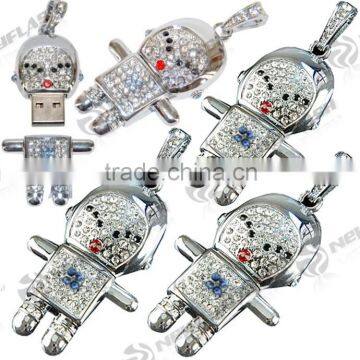 Novely robot shape usb flash memory 3.0