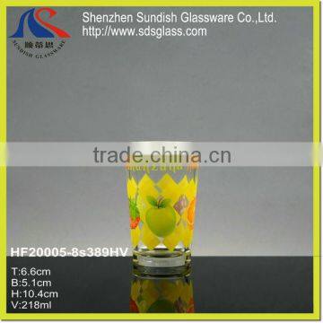 2015 color designs 8oz printing glass HF20005-8S389HV