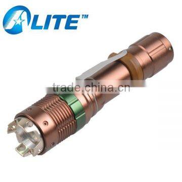 High Power Bright Attack head Zoomable Self Defensive Flashligh