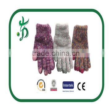 Ladies Soft Wet Chenille Magic Touching Screen Space Dye Knitted Glove
