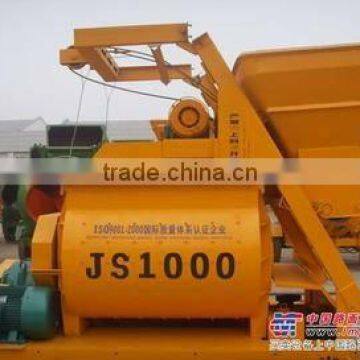 Double Horizontal Axles High Quality Forced Concrete Mixer JS1000