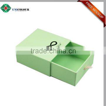 custom logo printed cardboard sliding gift belt box