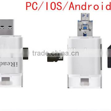 iReader OTG Micro USB2.0 TF SD Card Reader, Mul-Function Micro USB Host OTG Mini Card Reader For Android Phone