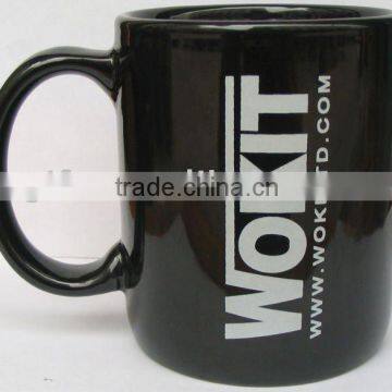 black ceramic coffee mugs