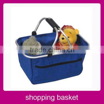 2014 supermarket double hand held colorful shopping baskets