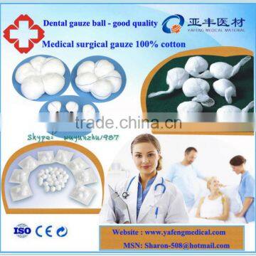 100 cotton dental gauze ball