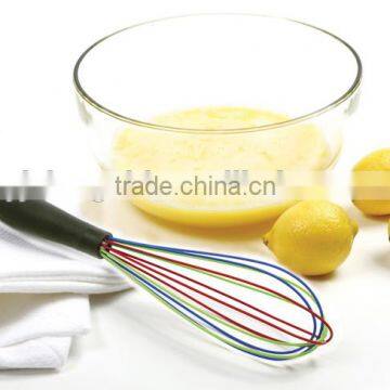 Hot Sale Rainbow Silicone Whisk With PP Handle Silicone Kitchen Utensils for Blending, Whisking, Beating & Stirring