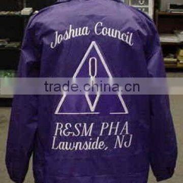 Custom Nylon / Polyester Coach Jacket / Drawstring Coach Jacket back site