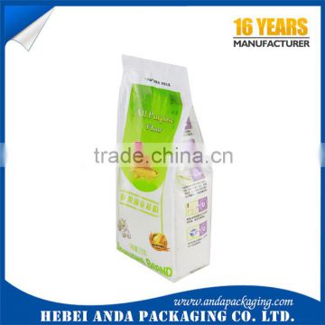 Side gusset plastic bag for wheat flour packaging, 500kg 1kg 2.5kg 5kg wheat flour powder packaging bag