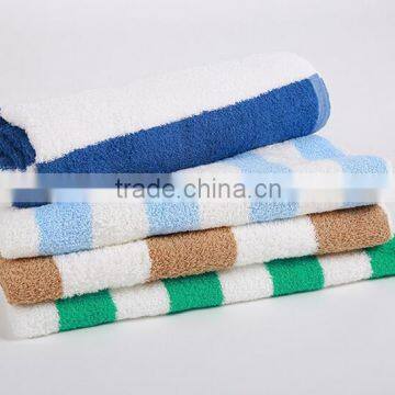 Water bath towel cotton Blue and white striped cotton beach towels