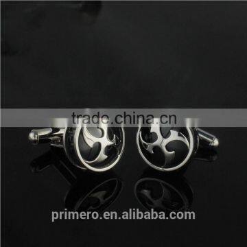 PRIMERO 2015 Jewelry Acorn Cufflinks Titanium Steel Cufflinks Epoxy Great Wall Pattern Plating Cufflinks High Quality Cufflinks photo-4