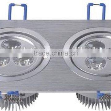 Wholesale good quality indoor recessed LED double head downlight 2*3w