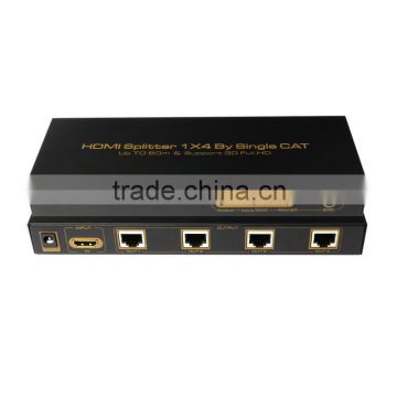 HDMI Splitter 1X4 By Single CAT Up TO 60m & Support 3D Full HD