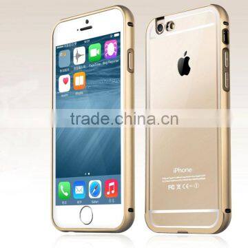 Transparent Acrylic Arc Back Cover With Multi Color Metal Bumper Cell Phone Cases for Iphone6 6plus photo-6