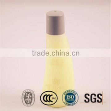 Irregular shape hotel bathroom shampoo/body lotion/shower gel bottle with screw cap