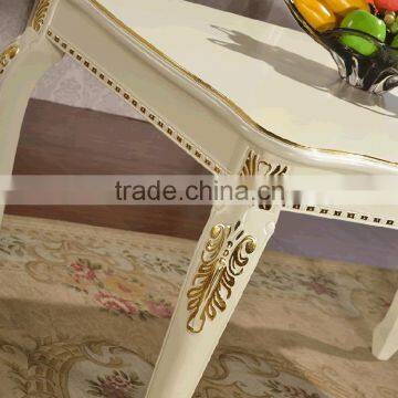 Foshan Neoclassic Design Solid Wood Gold Gilt Ghost Dining Table photo-4